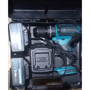 36V Cordless Drill With Iron Chuck and Two Batteries