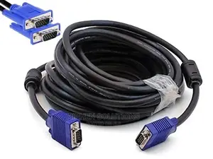 White VGA To VGA Cable 15M