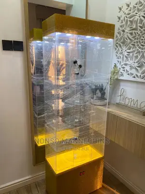 Biggest Double Stand Gold Colour Rotating Showglass