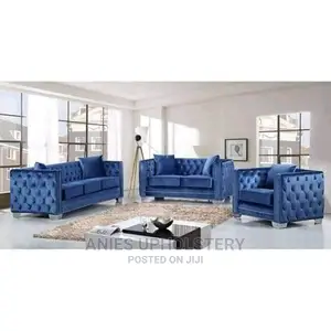Modern 7 Seater Living Room Fabric Made Sofa Chair.
