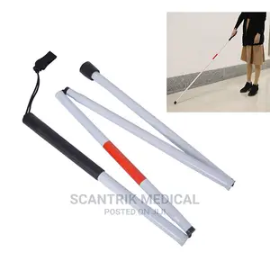 Blind Walking Stick 4 Section Folding Aluminum