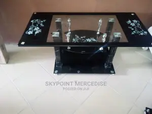 Flowered Glass Centre Table
