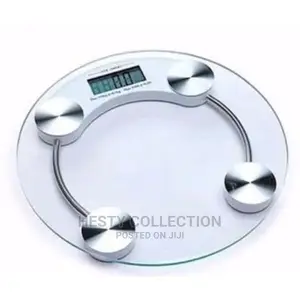 Round Digital Glass Human Weight Scale