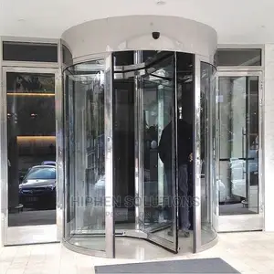 Security 3-Wing Automatic Glass Revolving Doors