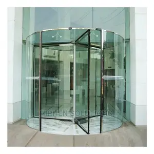 Full Glass Crystal Automatic Revolving Door