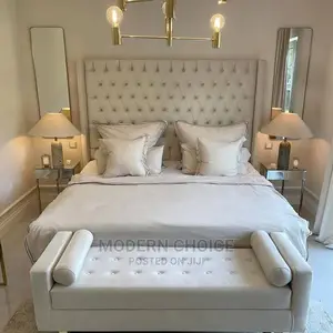6 by 6 Tufted Bed With Foot Rest