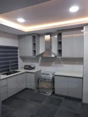 Kitchen Cabinet Fabrication With Marble Counter Top