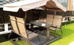 Modern 4 Seaters Swing Chair With Roof Top Cover
