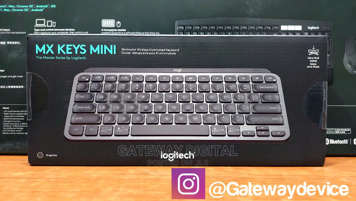 Logitech Mx Keys Mini Illuminated Keyboard, Bluetooth