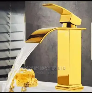 Gold Fountain Flow Basin Mixer Tap A01