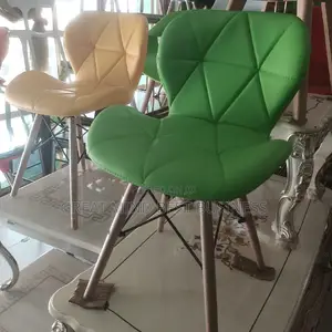 Wooden Legs Leather Chair