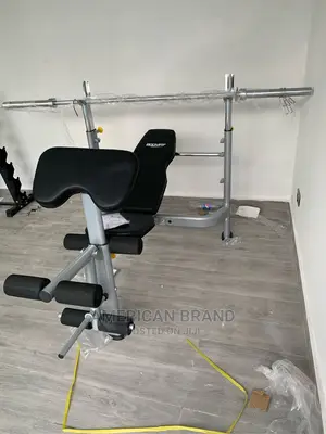 Commercial Weight Bench With Olympic Bar (Brand New)