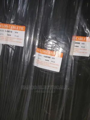 Nylon Black Cable Tie 500mm X 4.8 100pcs Per Packet