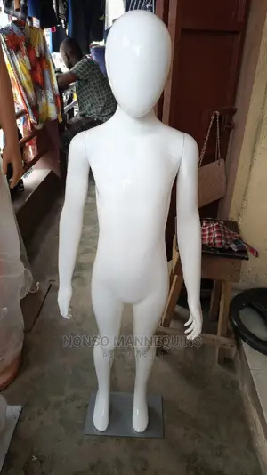 Age 5 To 12 Years Glossy White Faceless Kids Mannequins