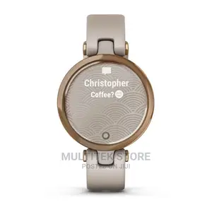 Garmin Lily Rose Gold Bezel With Light Sand Case and Silicon