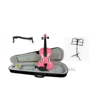 4/4 Full Size Violin With Shoulder Rest and Stand-Pinl
