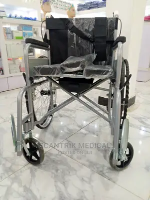 Black,Silver Hospital Manual Wheelchair