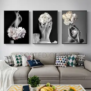 3 Pieces Gold Art Abstract Painting on Canvas Set of 3 Walls