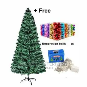 6ft Xmas Tree + Colour Led Lights + Balls for Decoration