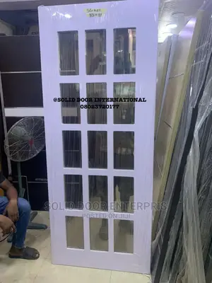 Solid Outstanding Hdf Door With Glass for Sale