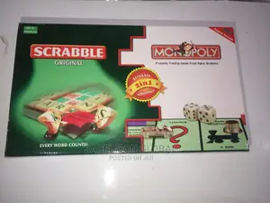 Big Size Scrabble and Monopoly Board Game (2 in 1 Design)