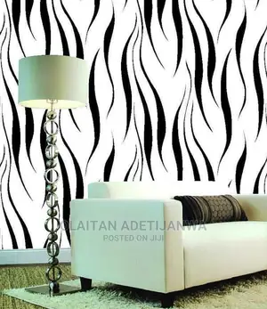 White and Black Stripped Wallpaper