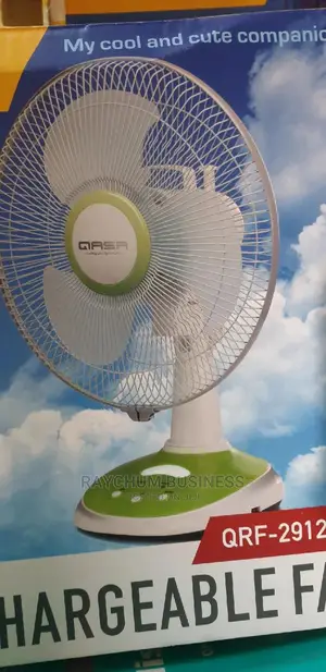 Qasa Table Rechargeable Fan With Led Light