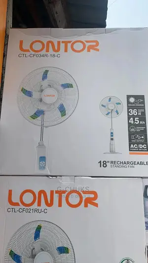 Lontor18-Inch Rechargeable Standing Fan -White CTL-Cf034-18c