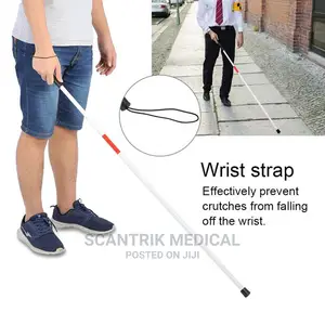 Folding Blind Cane Reflective Red Folding