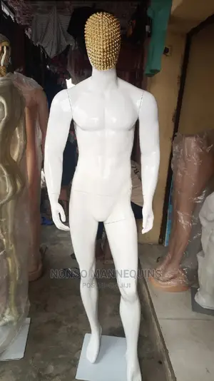 White Glossy and Fibre Body Male Full Body MANNEQUIN