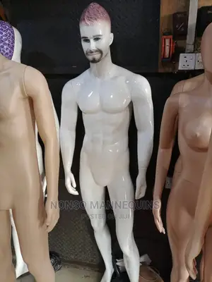 White Glossy Fibre Body Male Beckham MANNEQUIN