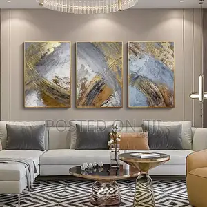 Abstract Gold Foil Paintings 100%