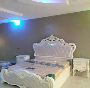 Exotic Leather Padded Royal Bed Frame.