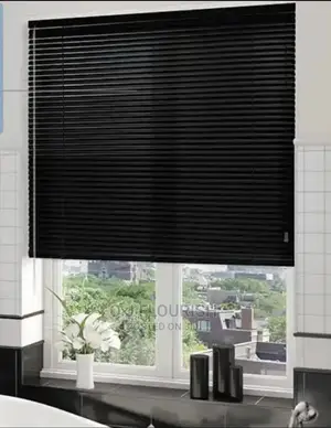 25mm Black Aluminium Window Blinds