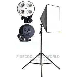Four Bulb Light With Softbox and Stand