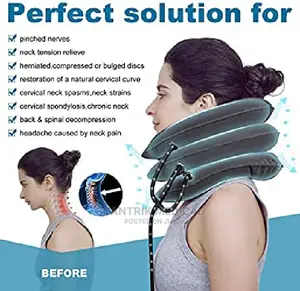 Traction Device Adjustable Neck Pillow and Brace