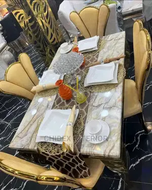 Gold 4 Seaters Dining Table