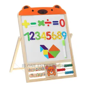 Magnetic Writing Board With Number Stickers and Tangram