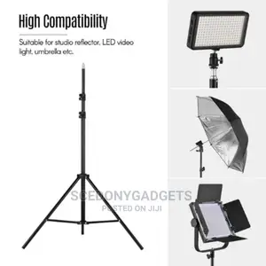 Adjustable 82 Inches Metal Tripod Light Stand Max- 2m- 6.6ft