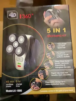 5in1 Rechargeable Waterproof Cordless 4D Electric Shaver