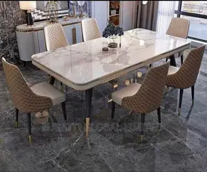 Foreign Marble Dining Table Set 6 Seaters / Coffee Table Set