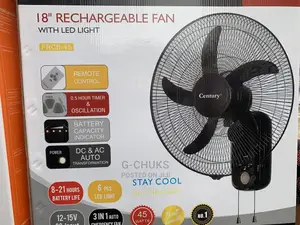 Century Rechargeable Wall Fan With Remote 18inches