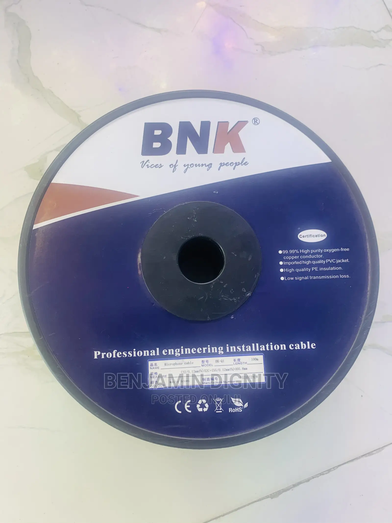 % Copper DMX Cable