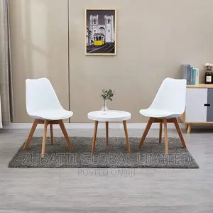 Set of Coffee Table and Foreign Plastic Chair