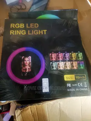 10 Inches RGB Ring Light Multiple Light, Stand, 2 Remotes