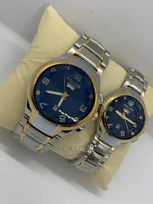 Police Couple's Wristwatch - Gold and Silver