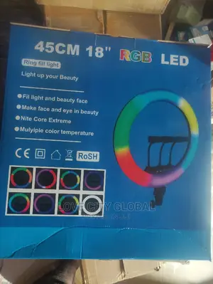 18inchs Ringlight Rgb Stand, Remote,Bluetooth Shuttle Selfie