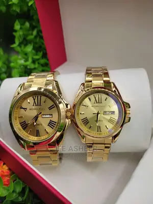 Michael Kors Couple's Gold Face Wristwatch - Gold