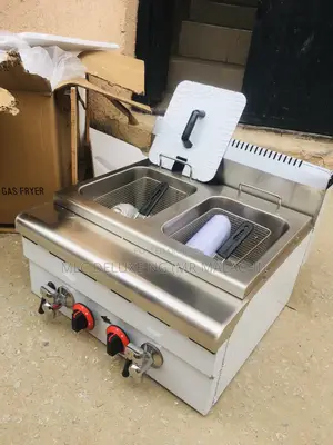 Double Deep Fryers (GAS) Table Top Fryers With Drainage Taps