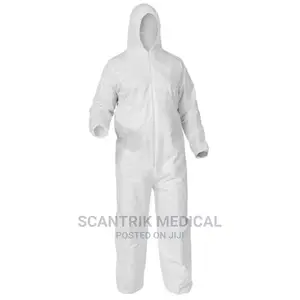 Disposable Coverall Suit, White Disposable